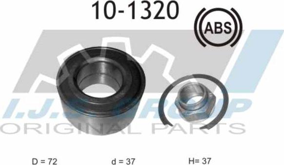 IJS GROUP 10-1320 - Комплект підшипника маточини колеса avtolavka.club