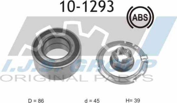 IJS GROUP 10-1293 - Комплект підшипника маточини колеса avtolavka.club