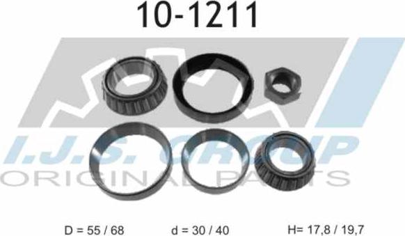 IJS GROUP 10-1211 - Комплект підшипника маточини колеса avtolavka.club