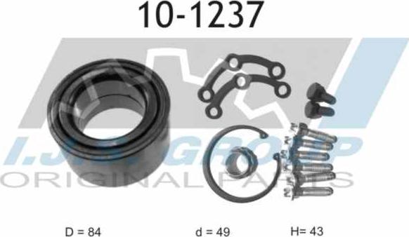 IJS GROUP 10-1237 - Комплект підшипника маточини колеса avtolavka.club