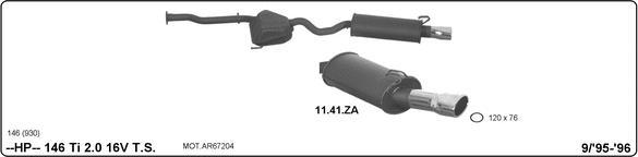 Imasaf 502000131 - Система глушника для спортивного автомобіля avtolavka.club