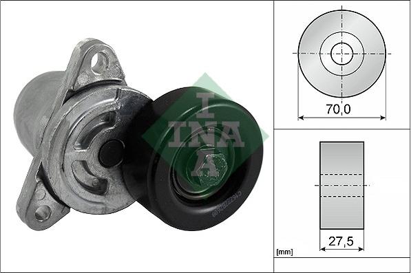 INA 534 0306 10 - Натягувач ременя, клинові зуб. avtolavka.club