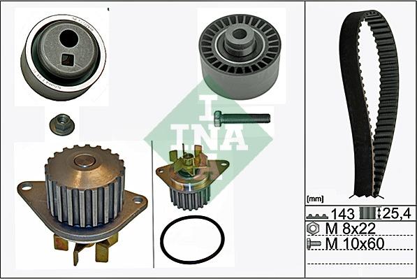 INA 530 0105 30 - Водяний насос + комплект зубчатого ременя avtolavka.club