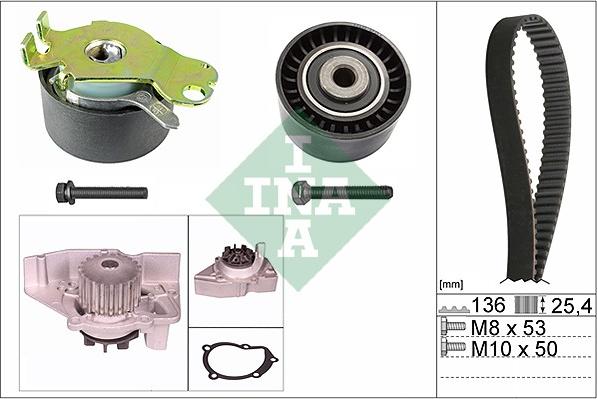 INA 530 0236 30 - Водяний насос + комплект зубчатого ременя avtolavka.club