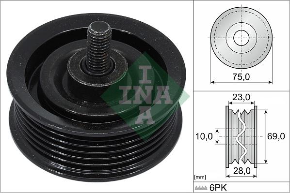 INA 532 0744 10 - Паразитний / провідний ролик, поліклиновий ремінь avtolavka.club