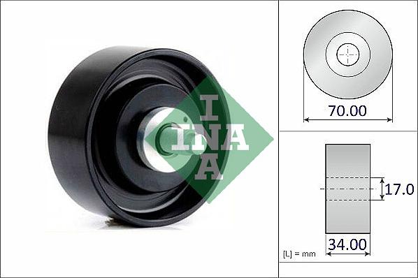 INA 532 1030 10 - Паразитний / провідний ролик, поліклиновий ремінь avtolavka.club