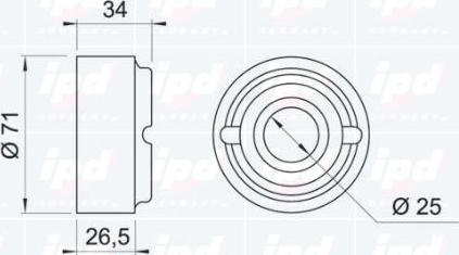 IPD 14-0945 - Натяжна ролик, ремінь ГРМ avtolavka.club
