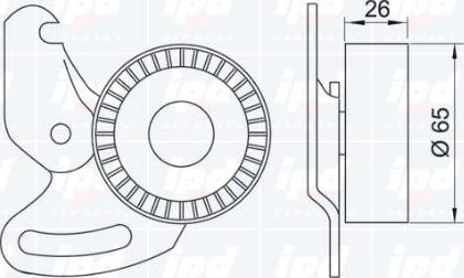 IPD 14-0988 - Паразитний / провідний ролик, поліклиновий ремінь avtolavka.club