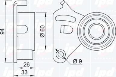 IPD 14-0643 - Натяжна ролик, ремінь ГРМ avtolavka.club