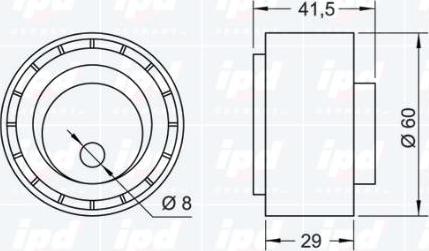 IPD 14-0162 - Натяжна ролик, ремінь ГРМ avtolavka.club