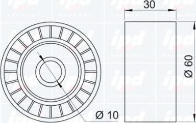 IPD 15-0741 - Паразитний / провідний ролик, поліклиновий ремінь avtolavka.club