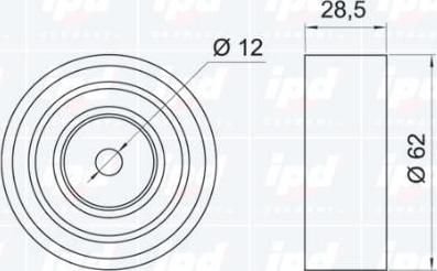 IPD 15-0760 - Паразитний / Провідний ролик, зубчастий ремінь avtolavka.club