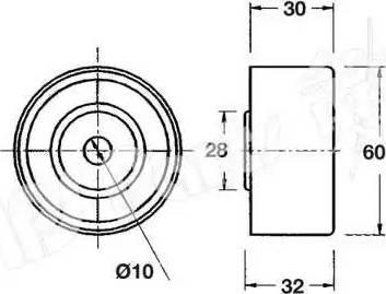 IPS Parts ITB-6410 - Паразитний / Провідний ролик, зубчастий ремінь avtolavka.club