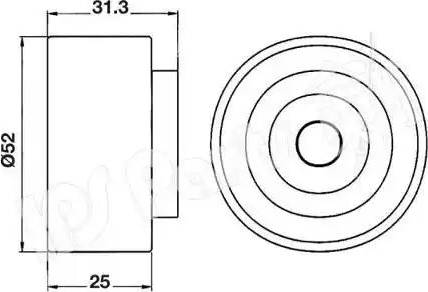 IPS Parts ITB-6306 - Паразитний / Провідний ролик, зубчастий ремінь avtolavka.club