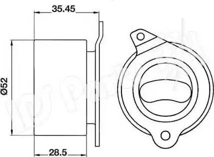 IPS Parts ITB-6308 - Натяжна ролик, ремінь ГРМ avtolavka.club