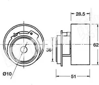 IPS Parts ITB-6313 - Натягувач, зубчастий ремінь avtolavka.club