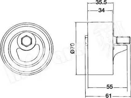 IPS Parts ITB-6700 - Натягувач, зубчастий ремінь avtolavka.club