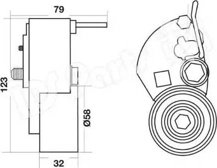 IPS Parts ITB-6H24 - Натягувач, зубчастий ремінь avtolavka.club