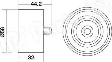 IPS Parts ITB-6H23 - Натягувач, зубчастий ремінь avtolavka.club