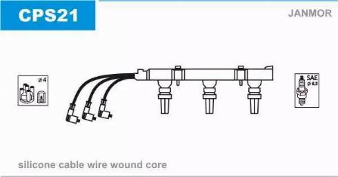 Janmor CPS21 - Комплект проводів запалювання avtolavka.club