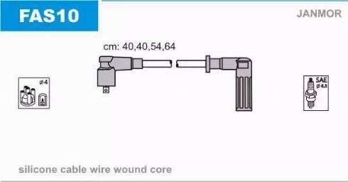 Janmor FAS10 - Комплект проводів запалювання avtolavka.club