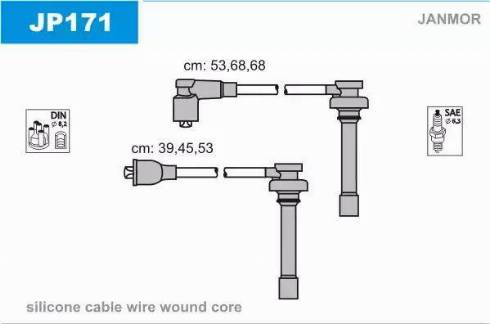 Janmor JP171 - Комплект проводів запалювання avtolavka.club
