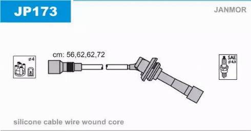 Janmor JP173 - Комплект проводів запалювання avtolavka.club