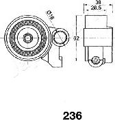 Japanparts BE-236 - Натягувач, зубчастий ремінь avtolavka.club