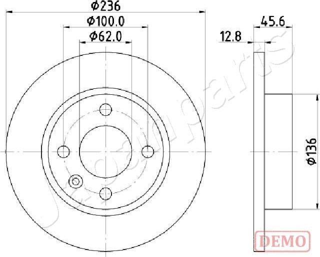 Japanparts DI-0946C - Гальмівний диск avtolavka.club