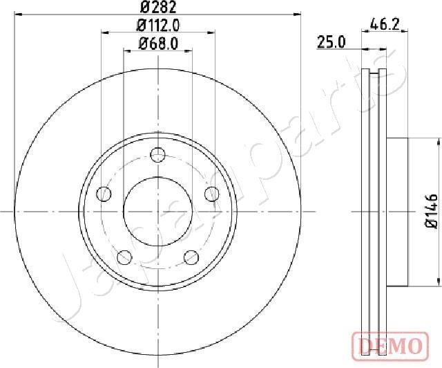 Japanparts DI-0955C - Гальмівний диск avtolavka.club