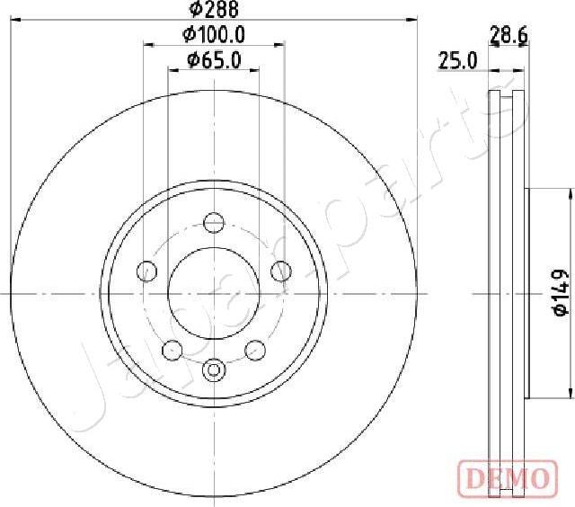 Japanparts DI-0950C - Гальмівний диск avtolavka.club