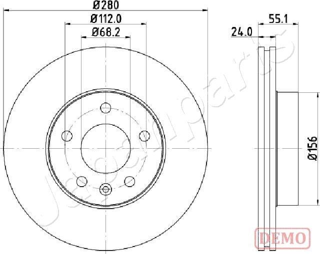 Japanparts DI-0958C - Гальмівний диск avtolavka.club