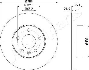 Japanparts DI-0958 - Гальмівний диск avtolavka.club