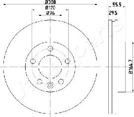 Japanparts DI-0953 - Гальмівний диск avtolavka.club