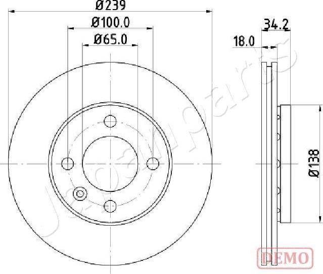 Japanparts DI-0952C - Гальмівний диск avtolavka.club