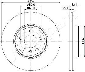 Japanparts DI-0916 - Гальмівний диск avtolavka.club