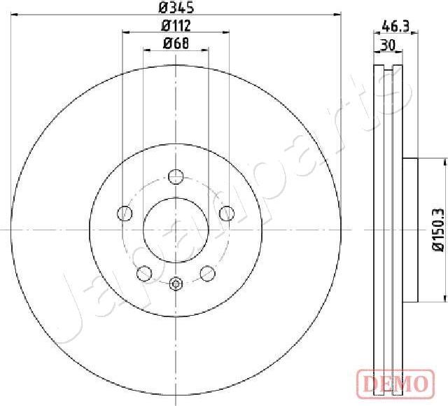 Japanparts DI-0912C - Гальмівний диск avtolavka.club