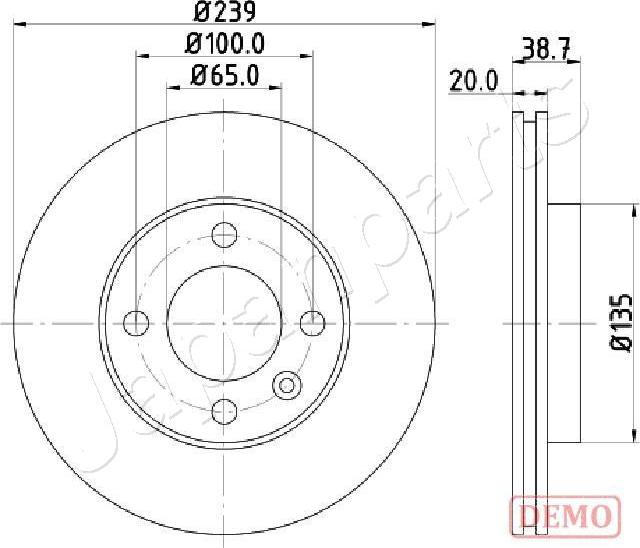 Japanparts DI-0939C - Гальмівний диск avtolavka.club