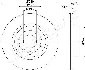 Japanparts DI-0934 - Гальмівний диск avtolavka.club