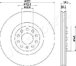 Japanparts DI-0922 - Гальмівний диск avtolavka.club