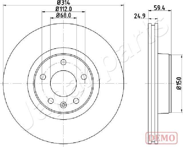 Japanparts DI-0927C - Гальмівний диск avtolavka.club