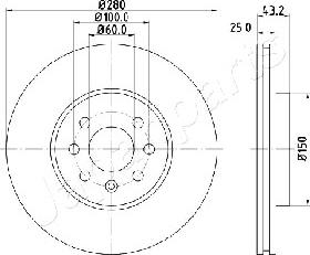 Japanparts DI-0422 - Гальмівний диск avtolavka.club