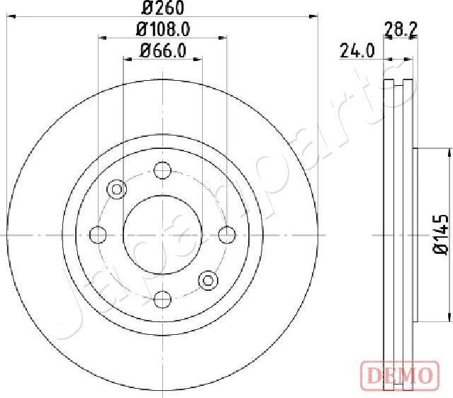 Japanparts DI-0632C - Гальмівний диск avtolavka.club