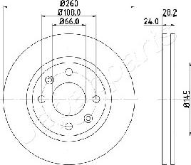 Japanparts DI-0632 - Гальмівний диск avtolavka.club