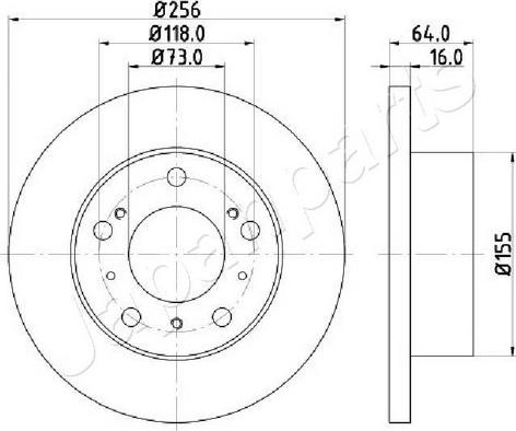 Japanparts DI-0267C - Гальмівний диск avtolavka.club