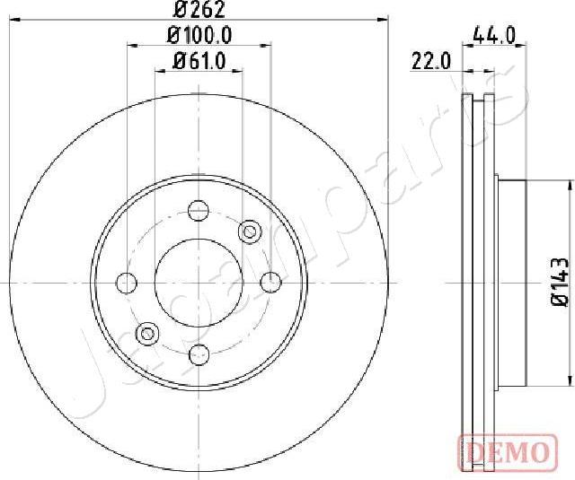 Japanparts DI-0709C - Гальмівний диск avtolavka.club