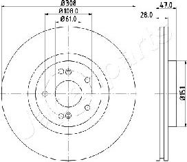 Japanparts DI-0703 - Гальмівний диск avtolavka.club