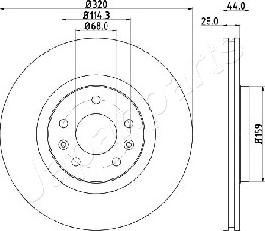 Japanparts DI-0702 - Гальмівний диск avtolavka.club