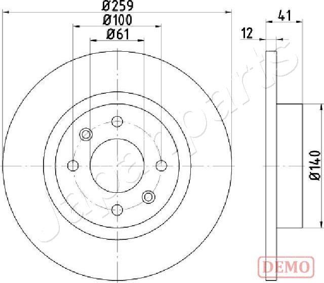 Japanparts DI-0719C - Гальмівний диск avtolavka.club