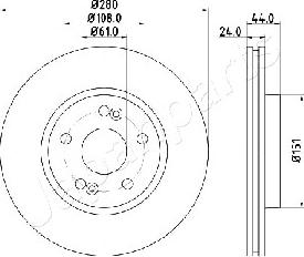 Japanparts DI-0710 - Гальмівний диск avtolavka.club